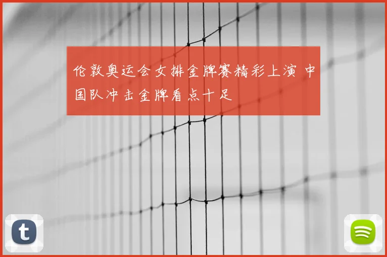 伦敦奥运会女排金牌赛精彩上演 中国队冲击金牌看点十足